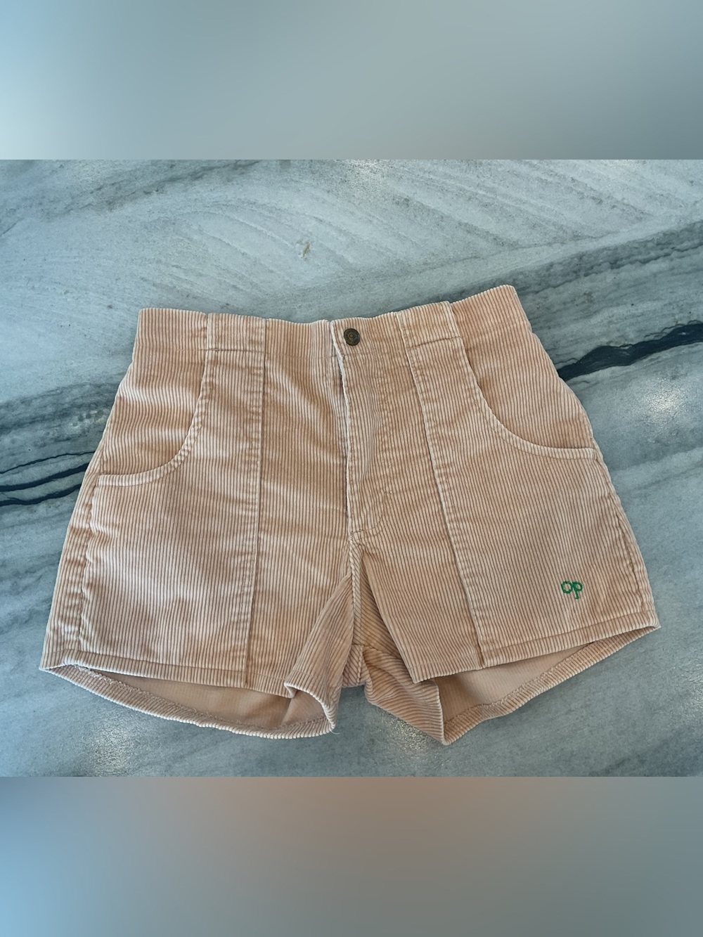 Vintage 1980s OP Corduroy Shorts in Light Beige